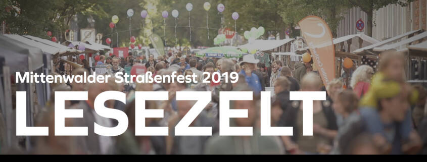 Lesezelt auf dem Mittenwalder Straßenfest 2019